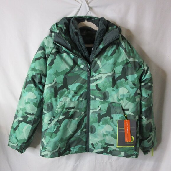 All in Motion Coat 3 in 1 Snow Sport Jacket Camo Children's Size Medium 8 NWT